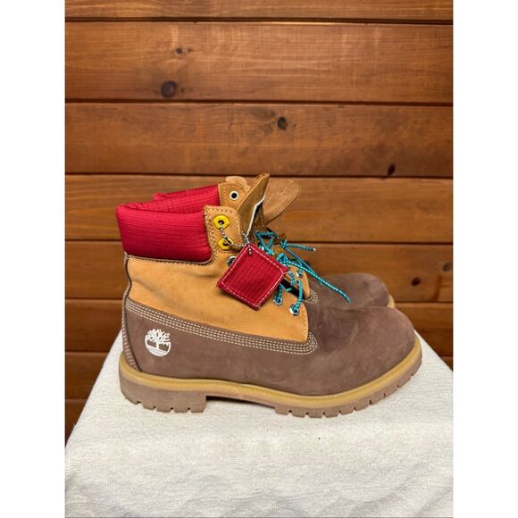 Timberland Men’s Premium 6-Inch Waterproof Retro Boots brown Nubuck Sz 10.5 - Picture 2 of 8